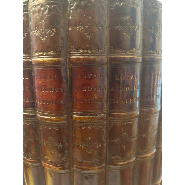 Animal Skin Mid 20th Century Trompe l'Oeil Book Spine Waste Basket For Sale - Image 7 of 10