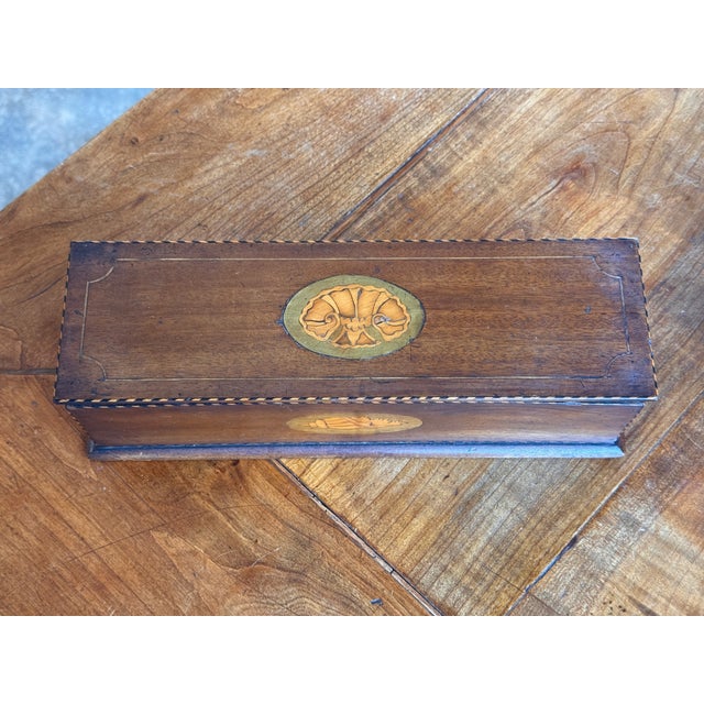 Wood 19th Century Small Inlaid Box For Sale - Image 7 of 9