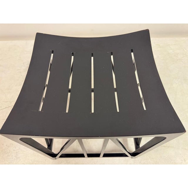 1990s Black Thebes Style Stool, 1990s For Sale - Image 5 of 14