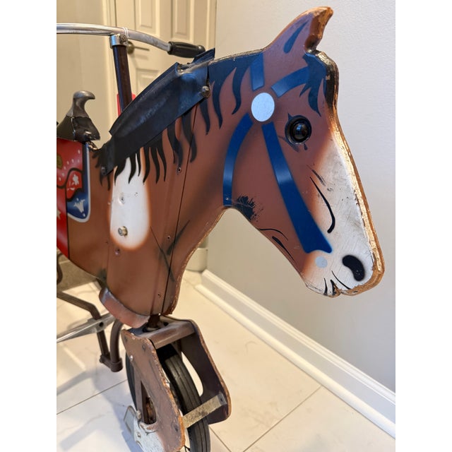 Vintage Canterpony Mechanical Horse Tricycle, 1949, Rare For Sale - Image 4 of 6