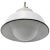 Vintage Industrial White Enamel, Cast Iron & Porcelain Pendant Light, 1950s For Sale - Image 4 of 7