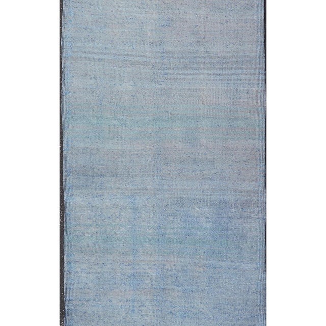 Textile Vintage Turkish Kilim Runner With Soft Blue and Gray Hues 2'4 X 8'0 For Sale - Image 7 of 10