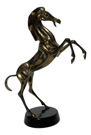 Art Nouveau Style Brass Horse Sculpture