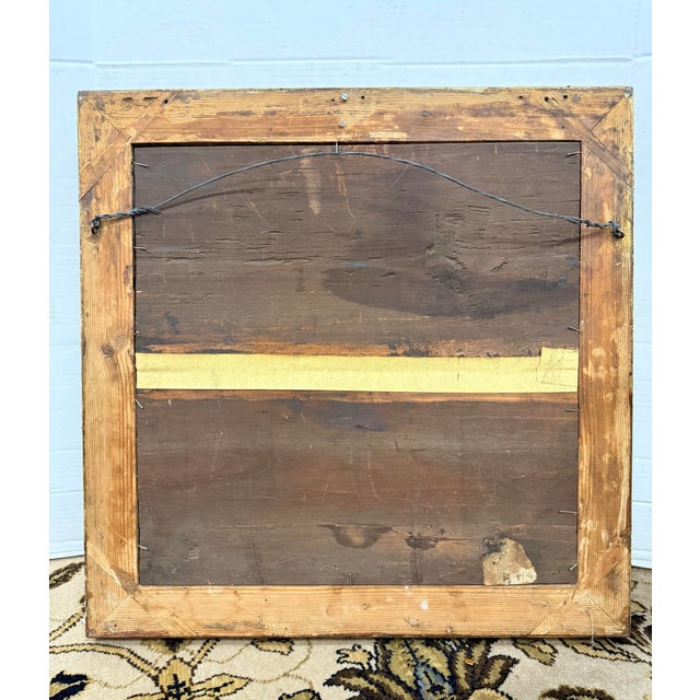 19th Century Reverse Painted Glass Pastoral Landscape in Giltwood Frame For Sale In New York - Image 6 of 7
