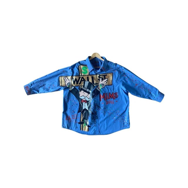 2010s Alec Monopoly X Mike Mozart (MiMo) Legendary Wall Street Cross Shirt For Sale - Image 5 of 16