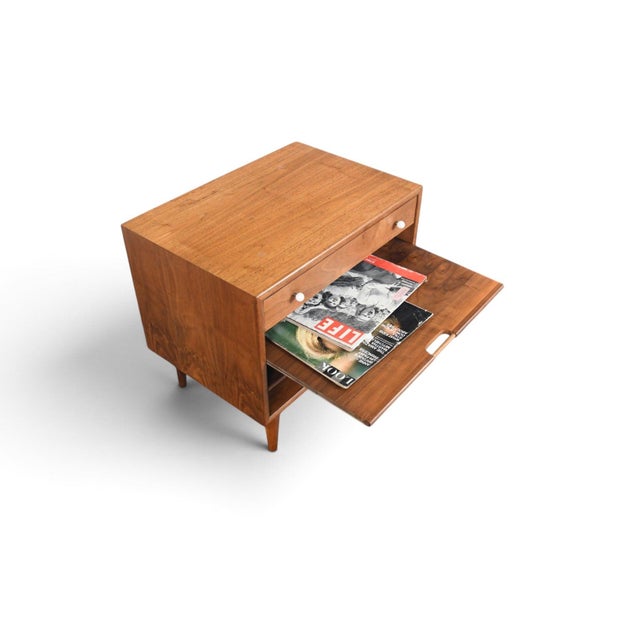 Mid-Century Modern Mid 20th Century Attributed to Kipp Stewart for Drexel "Declaration" Magazine Side Table For Sale - Image 3 of 14