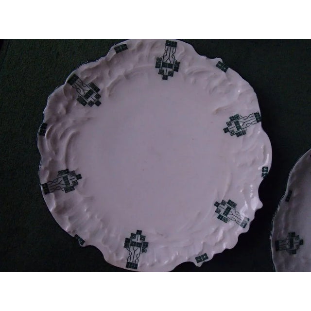 Forest Green Small Antique Plates, Set of 6 For Sale - Image 8 of 18