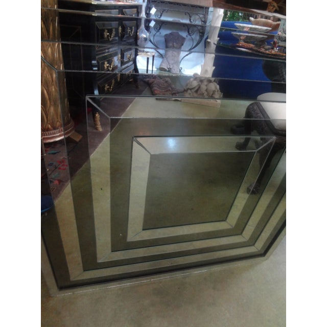 1960s Mid Century Modern Geometric Mirror For Sale - Image 5 of 9
