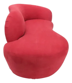 Red Suede Weiman Preview Chaise Lounge Cloud Sofa