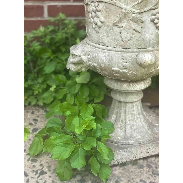 Stone Antique Marble Garden Urn For Sale - Image 7 of 9