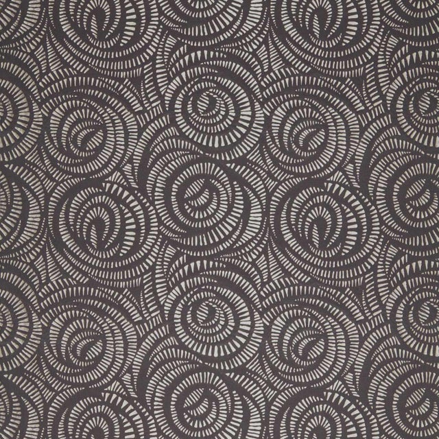 Harlequin Fractal Fabric in Charcoal For Sale