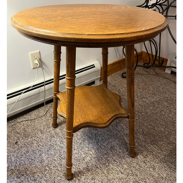 Late 19th Century Antique Oak Parlor Stand For Sale - Image 9 of 9