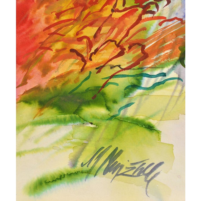 1980s Malda Muizule, Nude Masquerade Ball, 1980s, Watercolor For Sale - Image 5 of 9