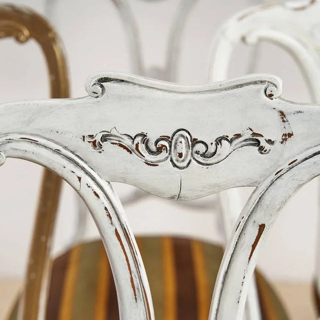 Brown Upholstered Wood Chairs, Set of 6 For Sale - Image 8 of 9