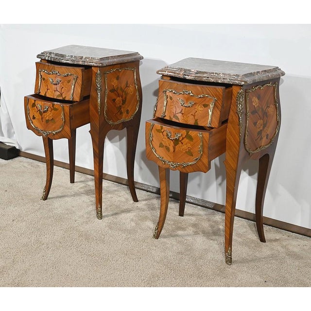 Mid-Century Louis XV Style Bedside Tables, Set of 2 For Sale - Image 18 of 18