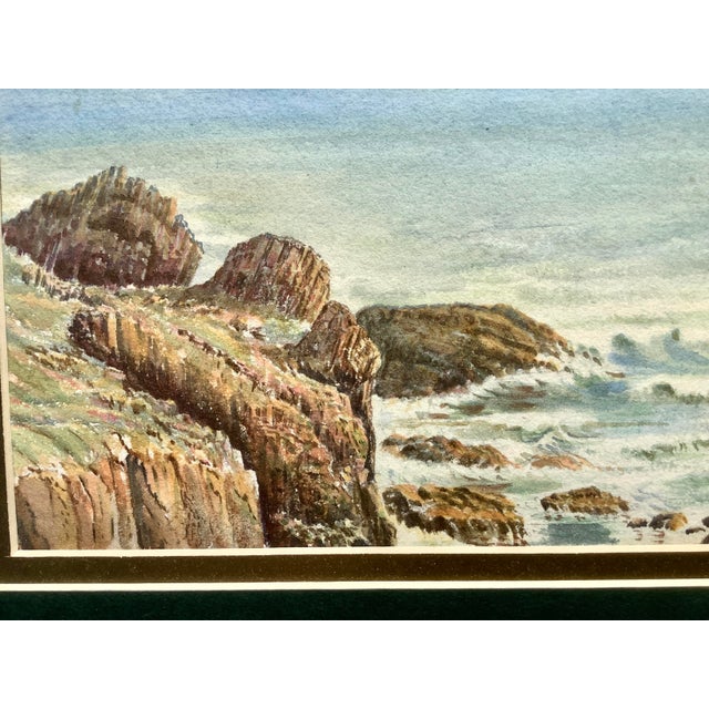 Realism 1950s Central California Coast Watercolor Painting For Sale - Image 3 of 4