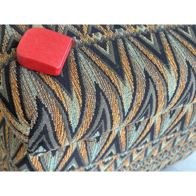 Green Upholstered Cube Storage Ottomans, a Pair For Sale - Image 8 of 10