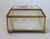 Mid 20th Century Vintage Brass and Glass Trinket Box W/ Floral Motif For Sale - Image 5 of 11