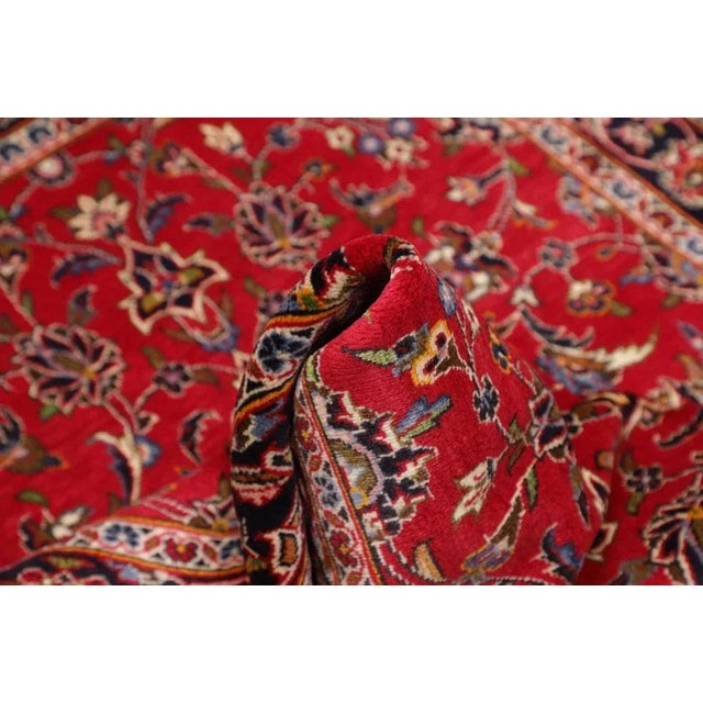 Kashan Rug in Virgin Wool For Sale - Image 10 of 11