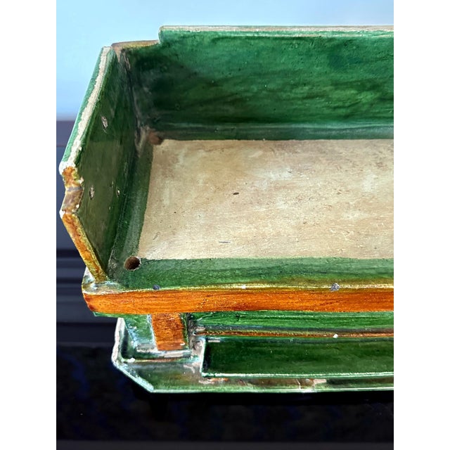 Chinese Ming Dynasty Tomb Funeral Pottery Bed Model For Sale - Image 13 of 14