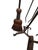 Antique Fireplace Tools Set Arts Crafts Artist Made Hand Forged Wrought Iron For Sale - Image 13 of 16