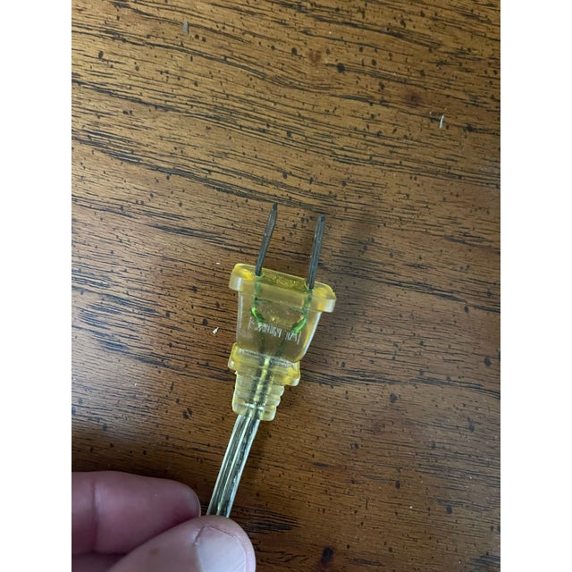 Celadon Postmodern Sculptural Ribbed Cactus Form Celadon Plaster Table Lamps by Alsy 19.5” - A Pair For Sale - Image 8 of 11