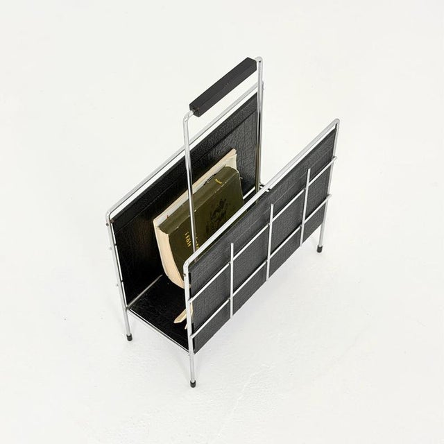Mid-Century Modern Bauhaus LP & Magazine Rack by Erik Höglund, Sweden, 1960s For Sale - Image 6 of 11