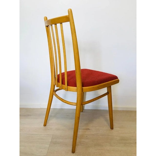 Set of Mid-Century Czech Light Blue Dining Chairs from TON For Sale - Image 12 of 16