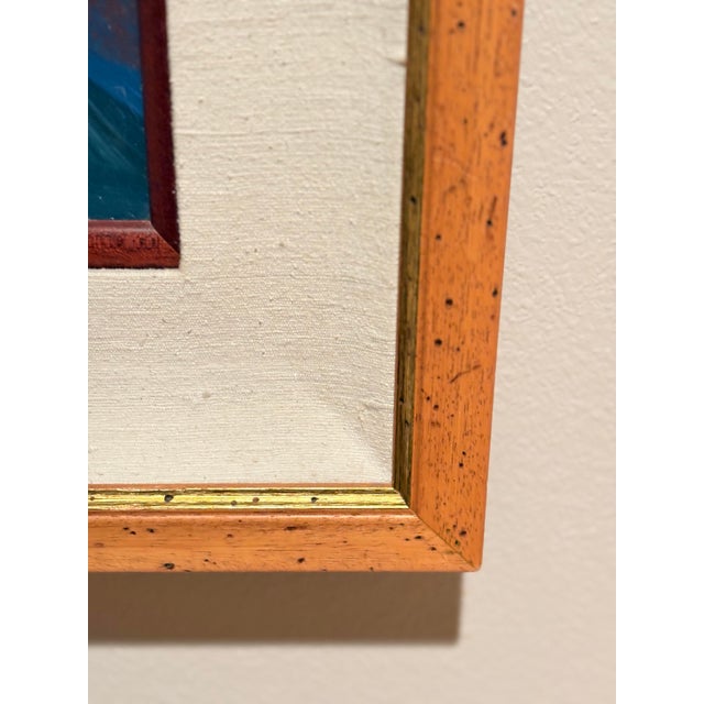 Copper 1970s Large Framed Landscape Painting by Artist R. A. Brandes MCM For Sale - Image 8 of 12