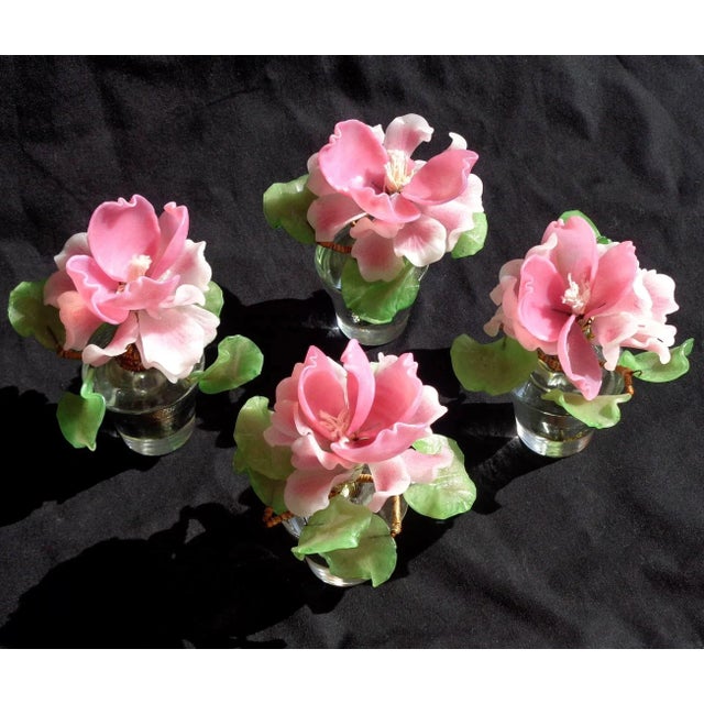 Vintage Murano Barovier Toso Pink Gold Flecks Italian Art Glass Leaf Bowl Vide-Poche With Mini Flower Pot Vase For Sale In Orlando - Image 6 of 7