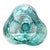 Cerulean Iridescent Aqua Blue & White Swirled Art Glass Pumpkin Sculpture For Sale - Image 8 of 10