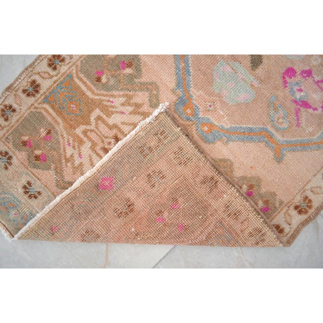 1970s Small Rug, Entryway Rug, Bath Mat, Kitchen Decor, Turkish Rug, Doormat 1'10" X 3'10" For Sale - Image 11 of 18