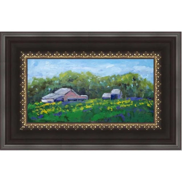 2020s Sunflower Farm, Woodland California Oil Painting For Sale - Image 5 of 7