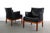 Mid Century Modern Leather Lounge Chairs by Marble in Manner of Risom - a Pair For Sale - Image 11 of 13