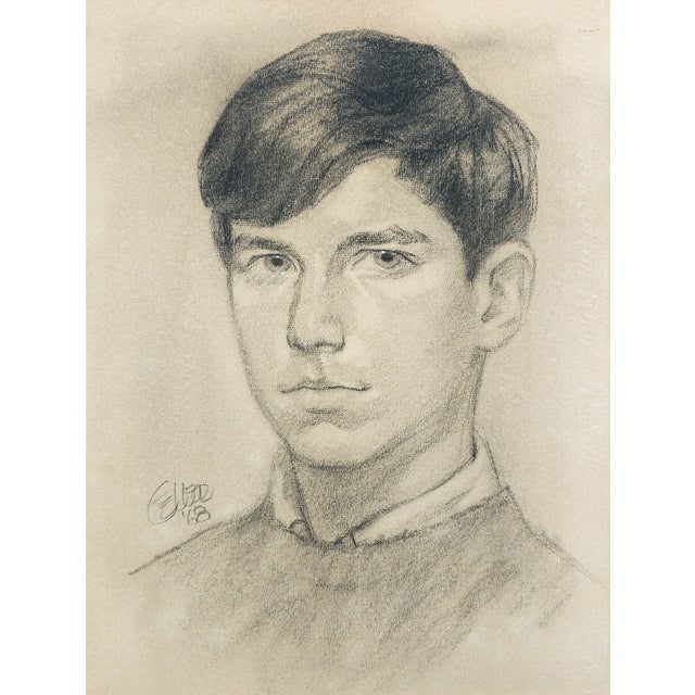 Why This Work Matters This portrait reconnects Harold Geller with the skilled figurative practice that preceded his...