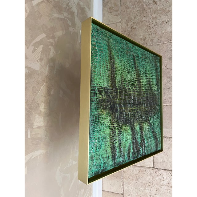 Paint Green Exotic Canvas Art - Designed by Cheryl P. Kohloff For Sale - Image 7 of 8