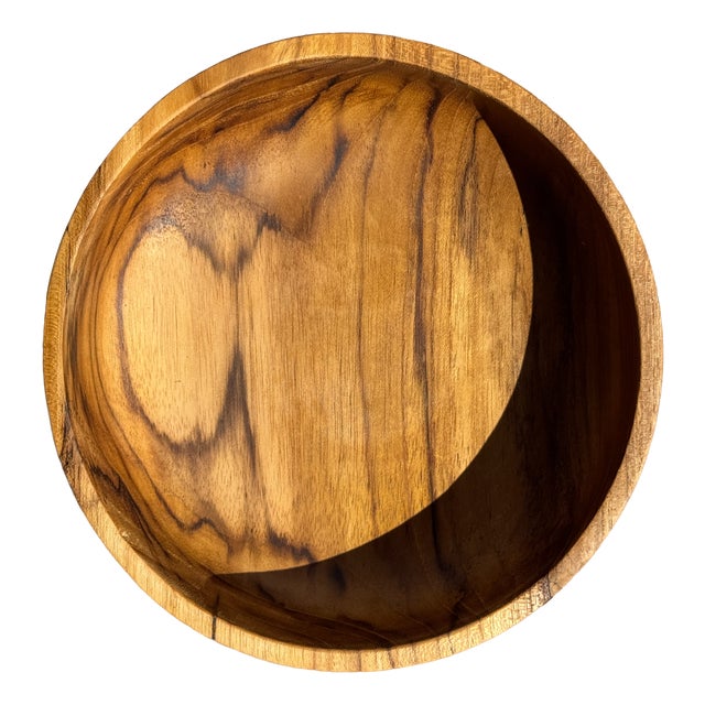 Bowl in Teak, 1980s For Sale