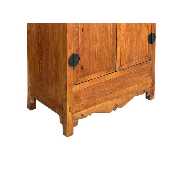 Brown Vintage Light Brown Open Display Alcove Storage Cabinet For Sale - Image 8 of 13