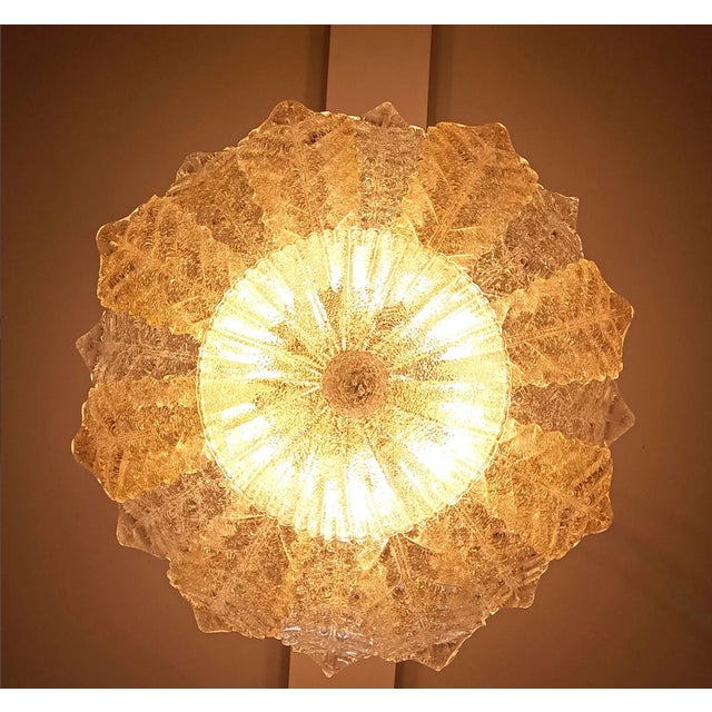 Vintage Murano Glass Ceiling Light from Barovier & Toso, 1970s For Sale - Image 10 of 12