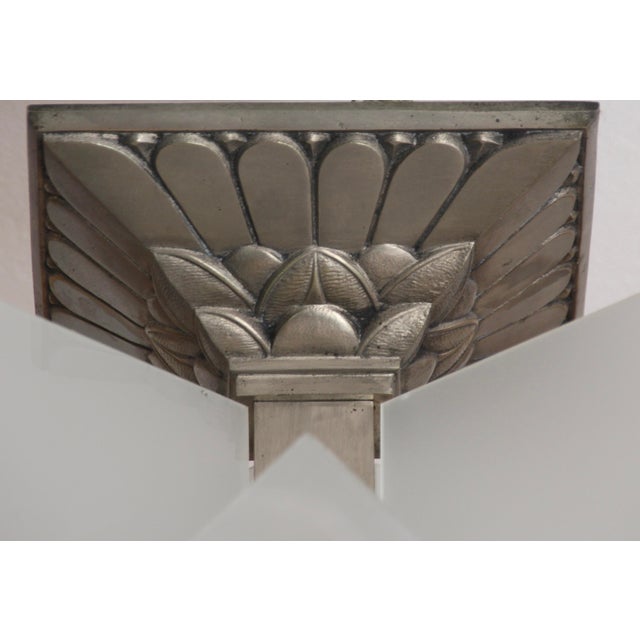 French Art Deco Pendant Lamp, 1930s For Sale - Image 6 of 9