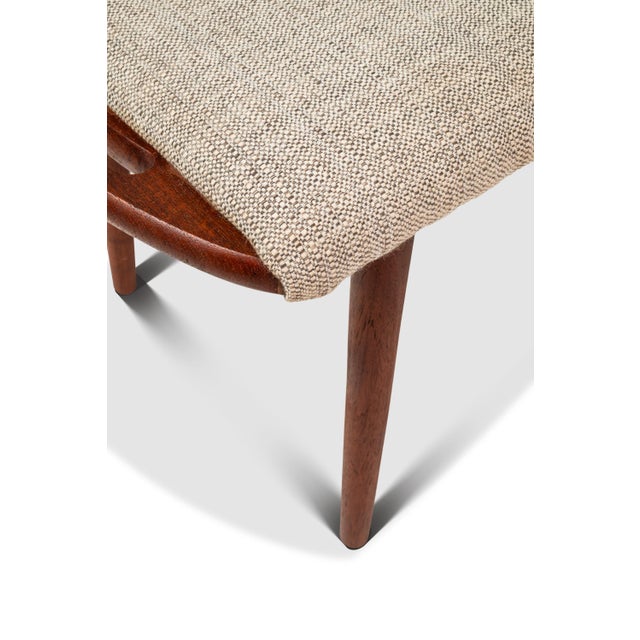Danish Mid-Century Modern Foot Stool / Ottoman in Solid Teak Styled After Hans Wegner in Teak, C. 1980s For Sale - Image 12 of 14