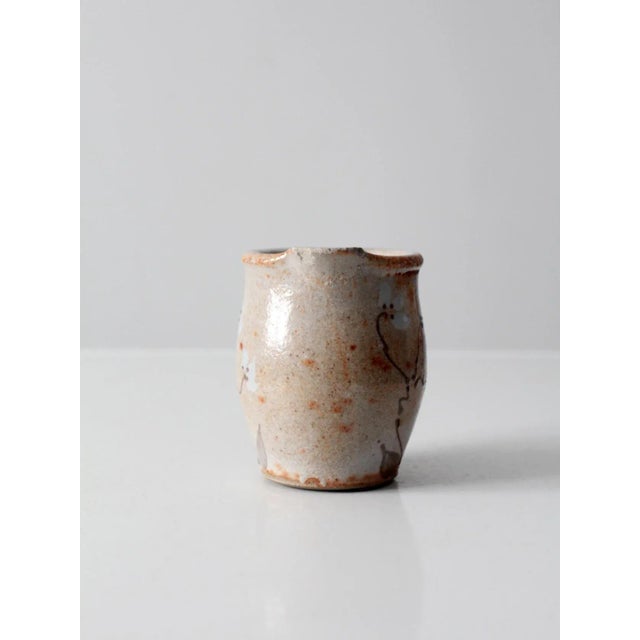 Contemporary Vintage Pottery Pitcher For Sale - Image 3 of 14