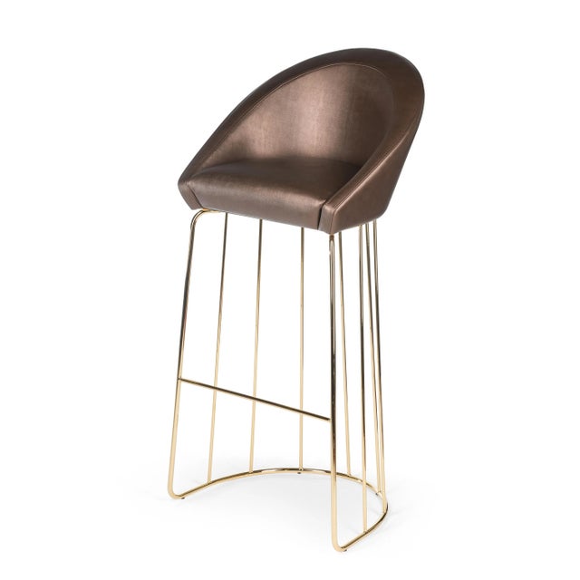 Not Yet Made - Made To Order Bronze Bay Stool from VGnewtrend For Sale - Image 5 of 5