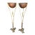 Pair of Iconic Architectural Art Deco Iron Plant Stands With Copper Planter Stands, Circa 1930 Attributed to Warren McArthur For Sale