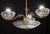 1950s Italian Midcentury Art Decò Murano Glass and Brass Chandelier, 1950s For Sale - Image 5 of 12