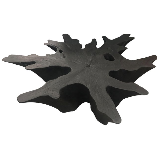 Andrianna Shamaris Organic Charred Teak Wood Coffee Table For Sale - Image 15 of 18