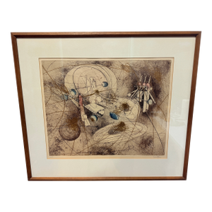 Roberto Matta "Look at the Heart of the World" Circa 1965 Etching 2/50