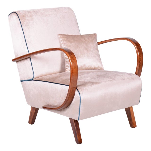 Czech Art Deco Armchair attributed to Jindrich Halabala for Up Závody, 1940s For Sale