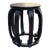 Chinese Oriental Dark Brown Wood Craw Barrel Shape Stool For Sale