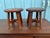 American Early 20th Century Pair of Antique American Primitive Style Hardwood Tavern Stools For Sale - Image 3 of 10